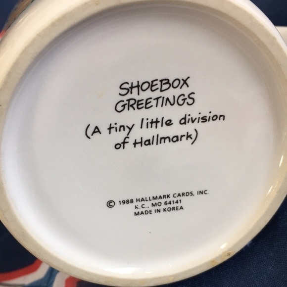 GIVE me a HUG Vintage Coffee Mug 1988 Shoebox Greetings - Picture 5 of 5